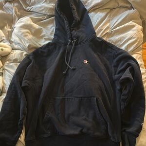 Champion Men's Navy Hoodie Sweater